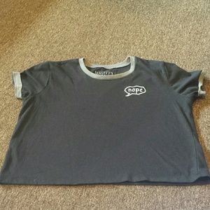 RESERVED ●"Nope" crop top